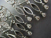 ESTATE LARGE 1.21CT DIAMOND 14KT WHITE GOLD CHANDELIER FLOWER HANGING EARRINGS