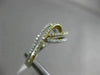 ESTATE LARGE .37CT DIAMOND 18KT WHITE & YELLOW GOLD MULTI ROW INFINITY LOVE RING