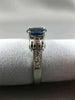 ESTATE WIDE 1.75CT DIAMOND & SAPPHIRE 18K WHITE GOLD 3D WEDDING ANNIVERSARY RING