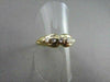 ESTATE .20CT ROUND DIAMOND 14K YELLOW GOLD DOUBLE HEADED RING WEDDING BAND #2208