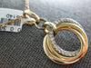 ESTATE .30CT DIAMOND 14KT TRI COLOR GOLD TRINITY CIRCLE OF LIFE FLOATING PENDANT