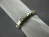 ESTATE .42CT ROUND & BAGUETTE DIAMOND 14KT WHITE GOLD 3D ANNIVERSARY RING #1050