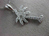 ESTATE .47CT DIAMOND 14KT WHITE GOLD 3D PAVE PALM TREE FLOATING PENDANT #26032