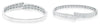 2.72CT DIAMOND 18KT WHITE GOLD MULTI ROW CRISS CROSS SNAKE CUFF BANGLE BRACELET