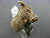 ESTATE EXTRA LARGE 1.88CT DIAMOND 14KT ROSE GOLD 3D HANDCRAFTED COW FUN RING