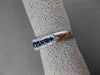 ESTATE 1.16CT DIAMOND & AAA SAPPHIRE 18K WHITE GOLD GRADUATING ANNIVERSARY RING