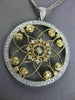 ESTATE 1.36CT DIAMOND 14KT 2 TONE GOLD 3D FILIGREE BY THE YARD CIRCULAR PENDANT