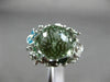 EXTRA LARGE 14.14CT DIAMOND AAA GREEN AMETHYST & ENAMEL 18KT WHITE GOLD FUN RING
