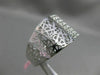 ESTATE WIDE .72CT DIAMOND 14KT WHITE GOLD 3D HANDCRAFTED 3 ROW FILIGREE RING