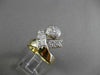 ESTATE LARGE .56CT DIAMOND 14KT TWO TONE GOLD 3D HOCKEY FRIENDSHIP RING #23787