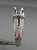 ESTATE .50CT ROUND DIAMOND 14KT WHITE GOLD 3D 4 PRONG SEMI MOUNT ENGAGEMENT RING
