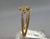 ESTATE .53CT DIAMOND 14KT ROSE GOLD 3D CLASSIC MULTI ROW CRISS CROSS FUN RING