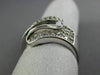 ESTATE WIDE .75CT DIAMOND 14KT WHITE GOLD 3D CRISS CROSS ZIG ZAG MULTI ROW RING