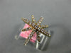 ESTATE LARGE .48CT ROUND DIAMOND 18KT YELLOW GOLD STAR FLOWER SNOWFLAKE RING