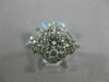 ESTATE LARGE 1.50CT DIAMOND 14KT WHITE GOLD 3D CLUSTER SQUARE FILIGREE LOVE RING