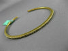 ESTATE .62CT DIAMOND 18KT YELLOW GOLD 3D CLASSIC 2mm FLEXIBLE BANGLE BRACELET