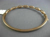 ESTATE WIDE 1.02CT DIAMOND 14KT ROSE GOLD INFINITY SEMI ETERNITY BANGLE BRACELET