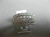 ESTATE LARGE 1.0CT DIAMOND 14KT YELLOW GOLD MULTI ROW FILIGREE ANNIVERSARY RING