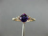 ESTATE .90CT DIAMOND & AAA CUSHION CUT AMETHYST 14K WHITE GOLD 3D FUN LOVE RING