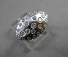 ANTIQUE .65CT ROUND DIAMOND 14KT WHITE GOLD FILIGREE ETOILE MATTE RING #21031