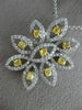ESTATE EXTRA LARGE 2.41CT WHITE & FANCY YELLOW DIAMOND 18K TWO TONE GOLD PENDANT