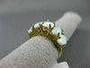 ESTATE WIDE AAA OPAL 14KT YELLOW GOLD 3D 5 STONE CLASSIC OVAL SEMI ETERNITY RING