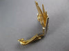 ESTATE LARGE 1.35CT DIAMOND 18KT WHITE & YELLOW GOLD 3D FLOWER CLIP ON EARRINGS