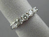 ESTATE .82CT DIAMOND 14KT WHITE GOLD 3D CLASSIC 5 STONE WEDDING ANNIVERSARY RING