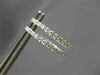 .50CT DIAMOND 14KT WHITE GOLD 3D CLASSIC 1.5mm INSIDE OUT LOVE HOOP EARRINGS