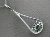 ESTATE LARGE 1.76CT DIAMOND & AAA AQUAMARINE 14KT WHITE GOLD TRIANGULAR PENDANT