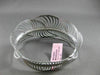 ESTATE WIDE .70CT DIAMOND 14KT WHITE GOLD 3D MATTE MULTI WAVE BANGLE BRACELET