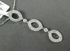 ESTATE WIDE .55CT DIAMOND 18KT WHITE GOLD BY THE YARD FILIGREE FLOATING PENDANT