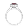 2.12CT DIAMOND & AAA PINK SAPPHIRE 14K WHITE GOLD 3D OVAL FLOWER ENGAGEMENT RING