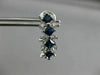 ESTATE 1.40CT DIAMOND & AAA SAPPHIRE 14K WHITE GOLD 3D UMBRELLA CLIP ON EARRINGS