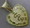 ESTATE 14KT YELLOW GOLD 3D HEART HEALTH GUARD ENGRAVABLE FLOATING PENDANT #25168