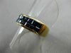 ESTATE .79CT AAA PRINCESS CUT SAPPHIRE 14KT YELLOW GOLD DOUBLE ROW RING #19340