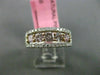 ESTATE WIDE 1.25CT DIAMOND 18K 2 TONE GOLD 5 STONE HALO WEDDING ANNIVERSARY RING