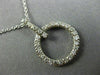 ESTATE WIDE .51CT DIAMOND 14KT WHITE GOLD CIRCLE OF LIFE FLOATING PENDANT CHAIN