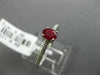 ESTATE .46CT DIAMOND & AAA RUBY 18KT WHITE GOLD OVAL FRIENDSHIP ENGAGEMENT RING