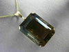 ESTATE MASSIVE 60CT AAA SMOKY TOPAZ 14KT ROSE GOLD 3D CLASSIC FLOATING PENDANT