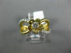 ESTATE .33CT DIAMOND 14KT YELLOW GOLD SOLITAIRE INFINITY FLOWER FRIENDSHIP RING
