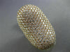 ESTATE MASSIVE 6.62CT DIAMOND 18KT ROSE GOLD 3D OVAL MULTI ROW PAVE FUN RING