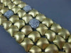 ESTATE MASSIVE 2.44CT DIAMOND 18KT 2 TONE GOLD MULTI ROW PAVE MATTE FUN BRACELET