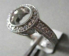 ESTATE .50CT DIAMOND 14KT WHITE GOLD 3D CLASSIC FILIGREE BEZEL ENGAGEMENT RING