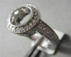 ESTATE .50CT DIAMOND 14KT WHITE GOLD 3D CLASSIC FILIGREE BEZEL ENGAGEMENT RING