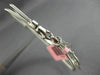 ESTATE .25CT DIAMOND 14KT WHITE GOLD CRISS CROSS BAR FLEXIBLE MESH LOVE BRACELET