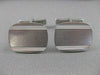ANTIQUE LARGE 14K WHITE GOLD RECTANGLE ENGRAVABLE MONOGRAM CUFFLINKS 20MM #2091