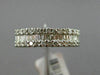 ESTATE .55CT DIAMOND 18KT WHITE GOLD 3D CLASSIC 3 ROW WEDDING ANNIVERSARY RING