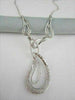 ESTATE 1.45CT DIAMOND 18KT WHITE GOLD ROUND ETOILE LOVE DESIGN DROP NECKLACE