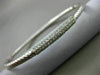 ESTATE .82CT DIAMOND 14KT WHITE GOLD 3D PAVE ROPE DESIGN BANGLE BRACELET